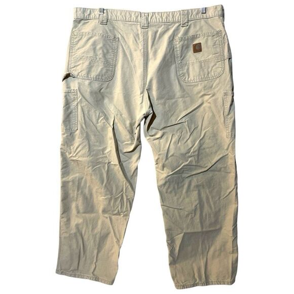 Carhartt Cargo Carpenter Pants B151 TAN Original Dungaree Fit Mens 44/30 - Picture 9 of 16